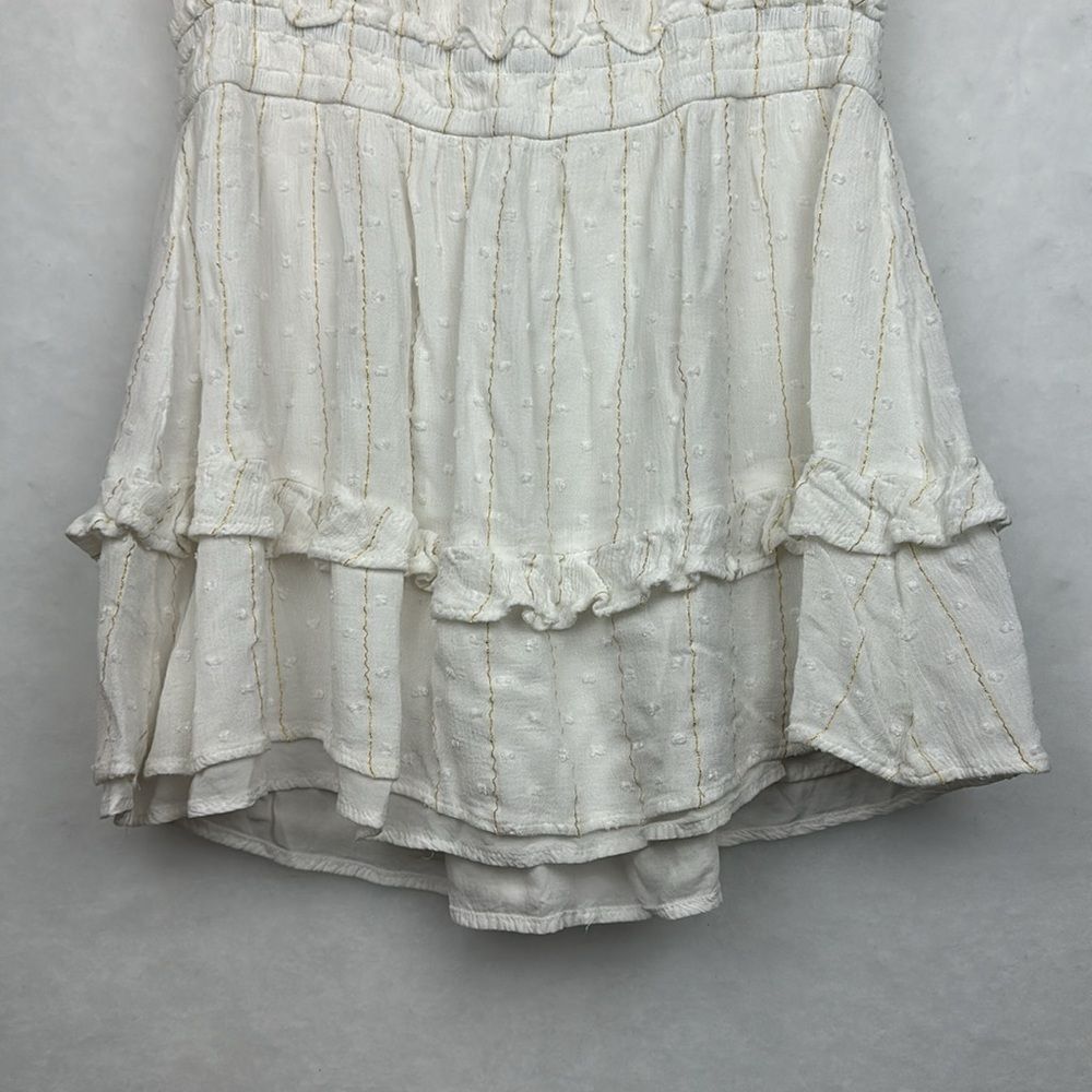 Blue Life A-line MINI Strapless DRESS Cream/Off White Sz L Boho - Picture 6 of 10